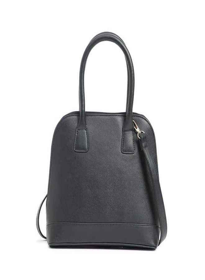 Fastrack Structured Satchel Bag for Women | Classic Bag for Girls, Ladies, Women | Spacious Bag for College, Work Made of Faux Leather (Black) - Image 2